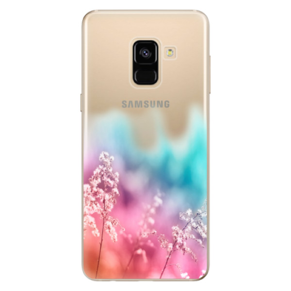 Silikonové odolné pouzdro iSaprio - Rainbow Grass na mobil Samsung Galaxy A8 2018 (Silikonový kryt, obal, pouzdro iSaprio - Rainbow Grass na mobilní telefon Samsung Galaxy A8 2018)