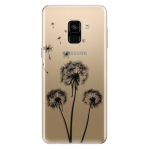 Silikonové pouzdro iSaprio - Samsung Galaxy A8 2018 - Three Dandelions black