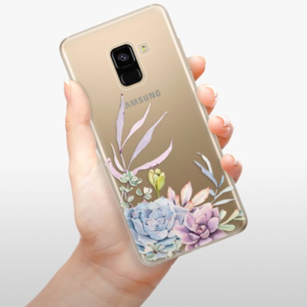 Silikonové pouzdro iSaprio - Samsung Galaxy A8 2018 - Succulent 01