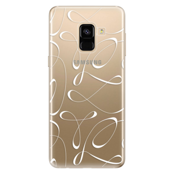 Silikonové odolné pouzdro iSaprio - Fancy - white na mobil Samsung Galaxy A8 2018 (Silikonový kryt, obal, pouzdro iSaprio - Fancy - white na mobilní telefon Samsung Galaxy A8 2018)