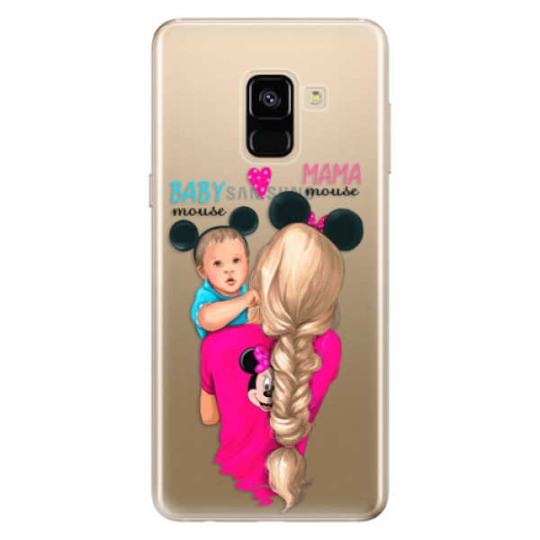 Odolné silikonové pouzdro iSaprio - Mama Mouse Blonde and Boy - Samsung Galaxy A8 2018