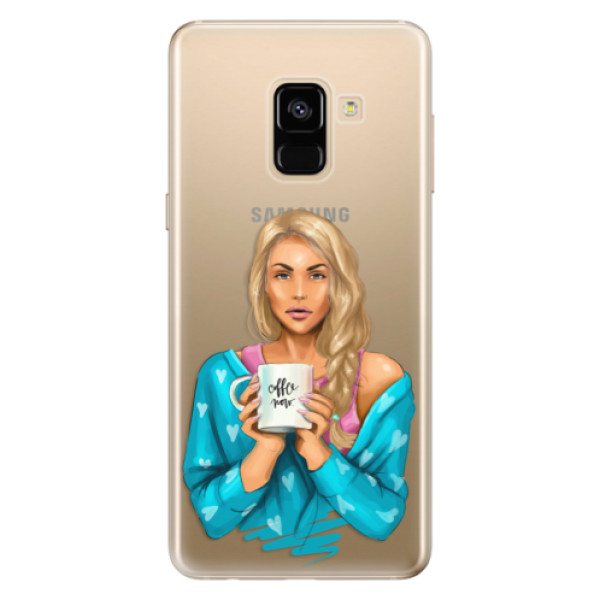 Odolné silikonové pouzdro iSaprio - Coffe Now - Blond - Samsung Galaxy A8 2018