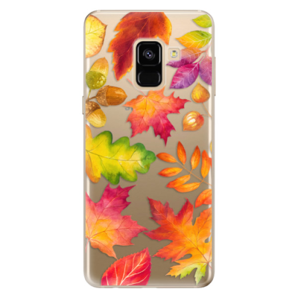 Silikonové odolné pouzdro iSaprio - Autumn Leaves 01 na mobil Samsung Galaxy A8 2018 (Silikonový kryt, obal, pouzdro iSaprio - Autumn Leaves 01 na mobilní telefon Samsung Galaxy A8 2018)