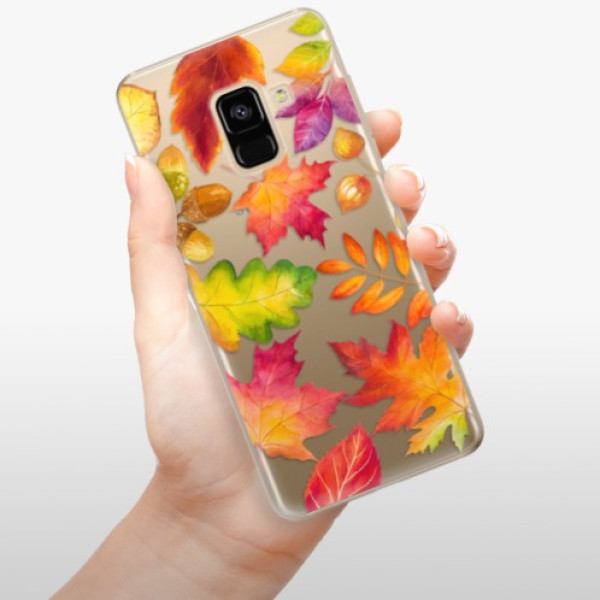 Silikonové pouzdro iSaprio - Samsung Galaxy A8 2018 - Autumn Leaves 01