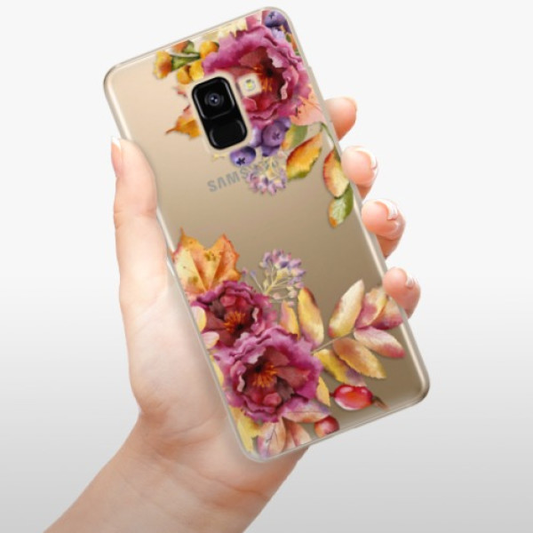 Silikonové pouzdro iSaprio - Samsung Galaxy A8 2018 - Fall Flowers