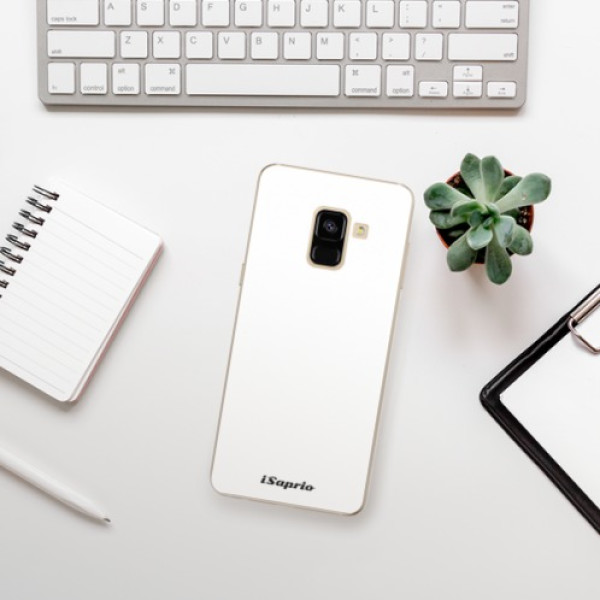 Silikonové pouzdro iSaprio - Samsung Galaxy A8 2018 - 4Pure bílé