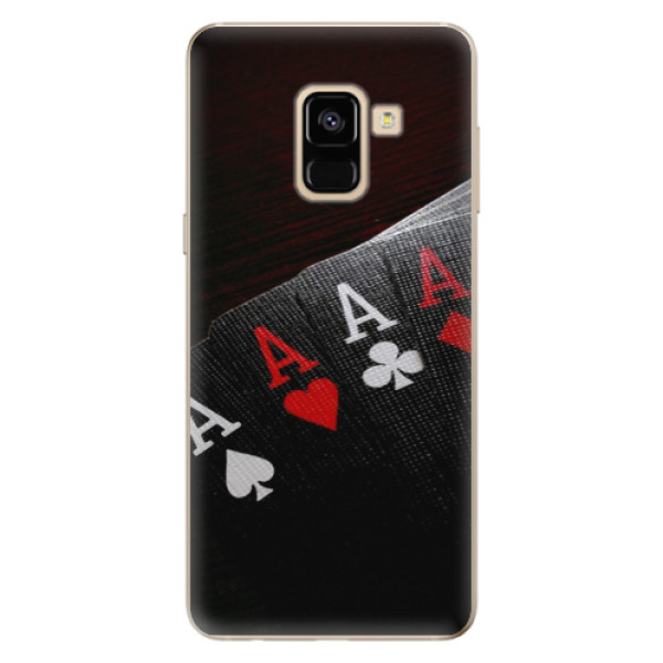 Silikonové odolné pouzdro iSaprio - Poker na mobil Samsung Galaxy A8 2018 (Silikonový kryt, obal, pouzdro iSaprio - Poker na mobilní telefon Samsung Galaxy A8 2018)