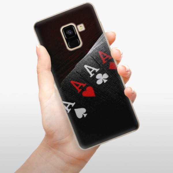 Silikonové pouzdro iSaprio - Samsung Galaxy A8 2018 - Poker