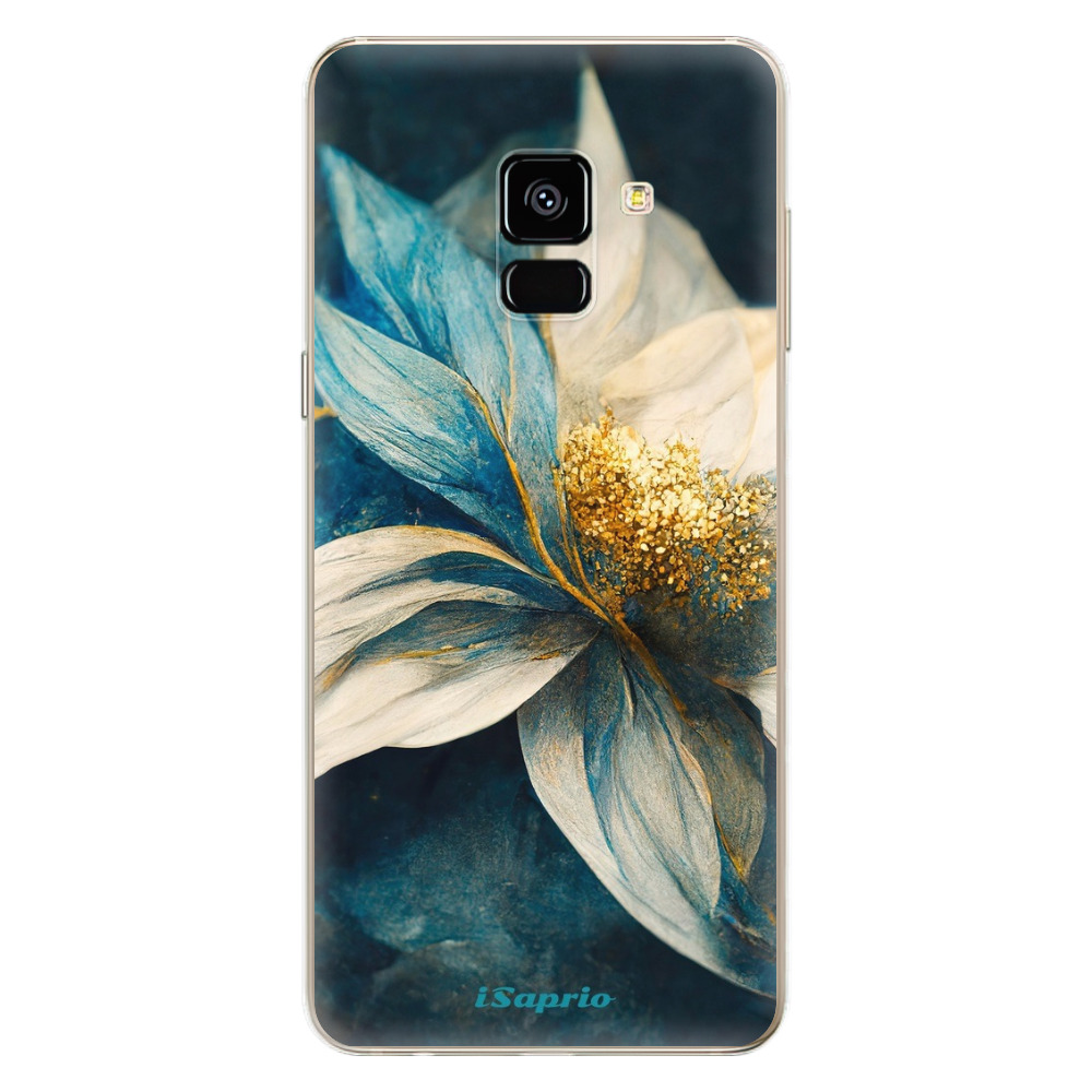 Odolné silikonové pouzdro iSaprio - Blue Petals - Samsung Galaxy A8 2018