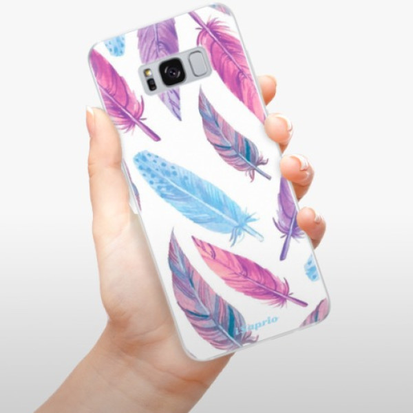 Silikonové pouzdro iSaprio - Samsung Galaxy S8 - Feather Pattern 10