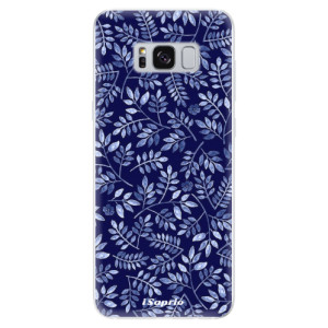 Silikonové pouzdro iSaprio - Samsung Galaxy S8 - Blue Leaves 05