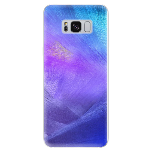 Silikonové odolné pouzdro iSaprio - Purple Feathers na mobil Samsung Galaxy S8 (Silikonový kryt, obal, pouzdro iSaprio - Purple Feathers na mobilní telefon Samsung Galaxy S8)