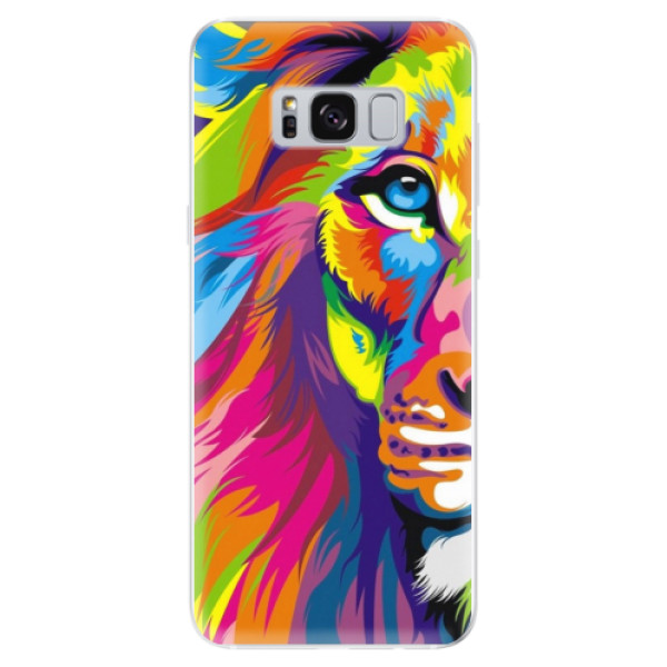 Silikonové odolné pouzdro iSaprio - Rainbow Lion na mobil Samsung Galaxy S8 (Silikonový kryt, obal, pouzdro iSaprio - Rainbow Lion na mobilní telefon Samsung Galaxy S8)