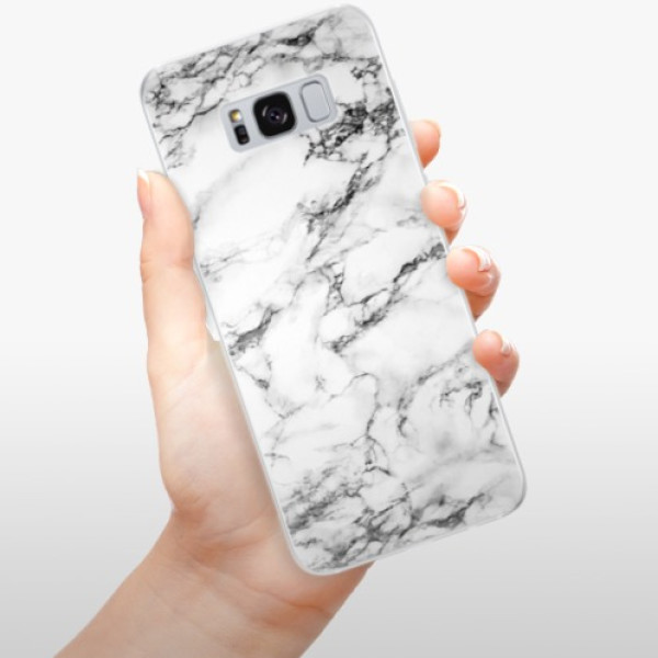 Silikonové pouzdro iSaprio - Samsung Galaxy S8 - White Marble 01