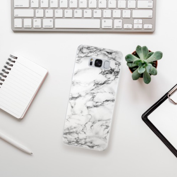 Silikonové pouzdro iSaprio - Samsung Galaxy S8 - White Marble 01