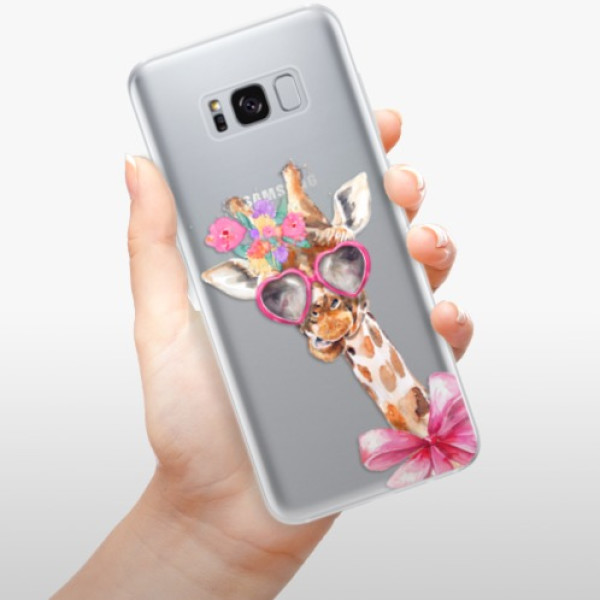 Silikonové pouzdro iSaprio - Samsung Galaxy S8 - Lady Giraffe