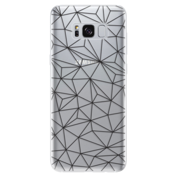 Silikonové odolné pouzdro iSaprio - Abstract Triangles 03 - black na mobil Samsung Galaxy S8 (Silikonový kryt, obal, pouzdro iSaprio - Abstract Triangles 03 - black na mobilní telefon Samsung Galaxy S8)