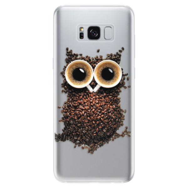 Silikonové odolné pouzdro iSaprio - Owl And Coffee na mobil Samsung Galaxy S8 (Silikonový kryt, obal, pouzdro iSaprio - Owl And Coffee na mobilní telefon Samsung Galaxy S8)