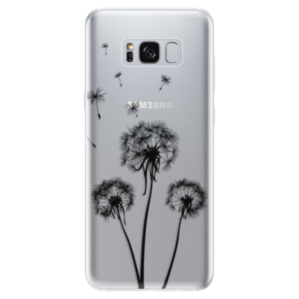 Silikonové odolné pouzdro iSaprio - Three Dandelions - black na mobil Samsung Galaxy S8 (Silikonový kryt, obal, pouzdro iSaprio - Three Dandelions - black na mobilní telefon Samsung Galaxy S8)