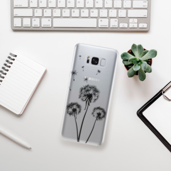 Silikonové pouzdro iSaprio - Samsung Galaxy S8 - Three Dandelions black