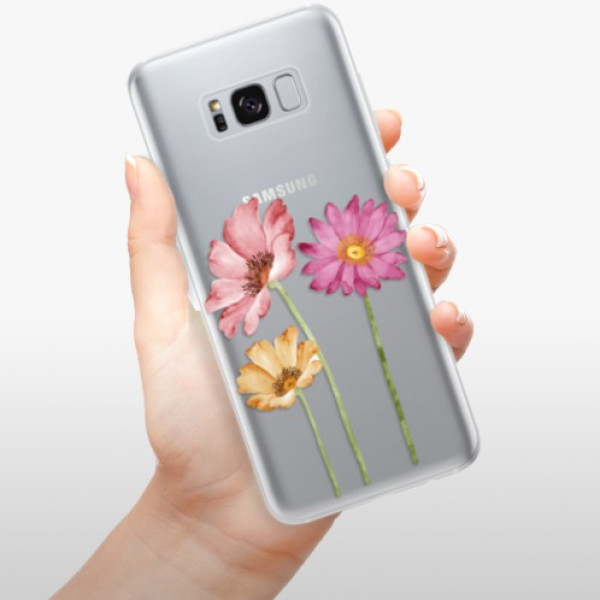 Silikonové pouzdro iSaprio - Samsung Galaxy S8 - Three Flowers