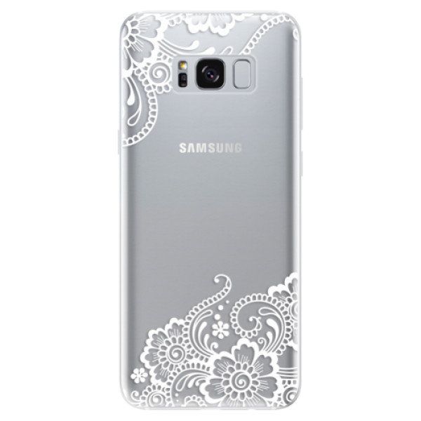 Silikonové odolné pouzdro iSaprio - White Lace 02 na mobil Samsung Galaxy S8 (Silikonový kryt, obal, pouzdro iSaprio - White Lace 02 na mobilní telefon Samsung Galaxy S8)