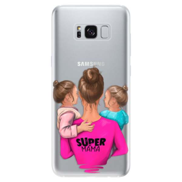 Silikonové odolné pouzdro iSaprio - Super Mama - Two Girls na mobil Samsung Galaxy S8 (Silikonový kryt, obal, pouzdro iSaprio - Super Mama - Two Girls na mobilní telefon Samsung Galaxy S8)