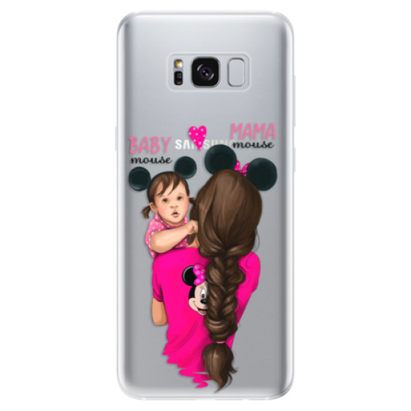 Odolné silikonové pouzdro iSaprio - Mama Mouse Brunette and Girl - Samsung Galaxy S8