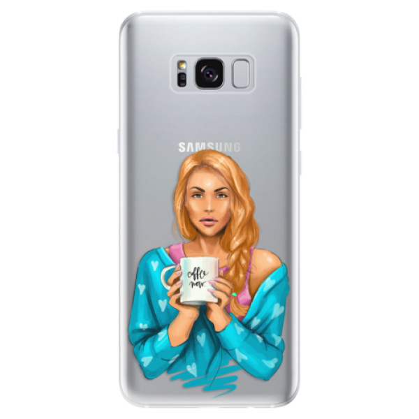 Odolné silikonové pouzdro iSaprio - Coffe Now - Redhead - Samsung Galaxy S8