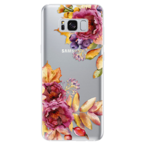 Silikonové odolné pouzdro iSaprio - Fall Flowers na mobil Samsung Galaxy S8 (Silikonový kryt, obal, pouzdro iSaprio - Fall Flowers na mobilní telefon Samsung Galaxy S8)