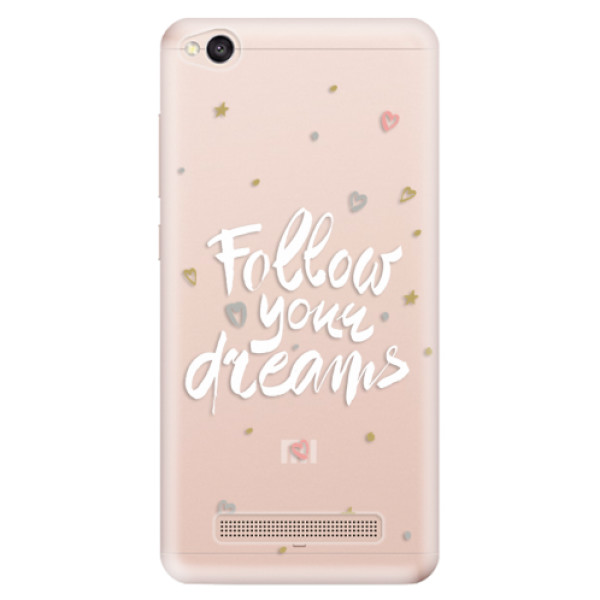 Silikonové odolné pouzdro iSaprio - Follow Your Dreams - white na mobil Xiaomi Redmi 4A (Silikonový kryt, obal, pouzdro iSaprio - Follow Your Dreams - white na mobilní telefon Xiaomi Redmi 4A)