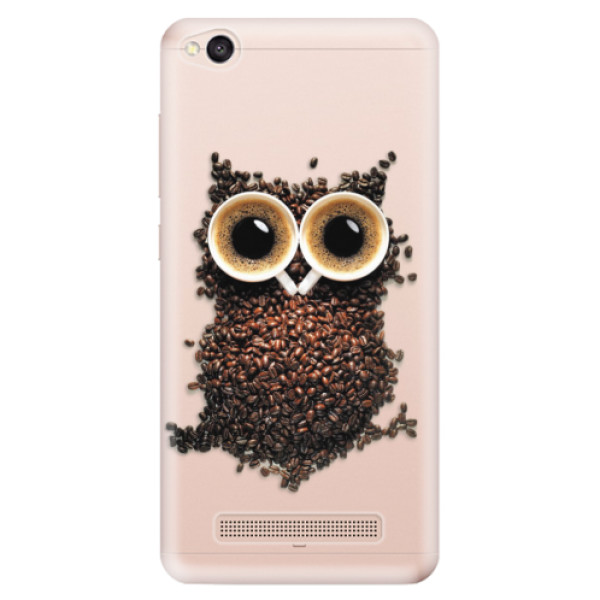 Silikonové odolné pouzdro iSaprio - Owl And Coffee na mobil Xiaomi Redmi 4A (Silikonový kryt, obal, pouzdro iSaprio - Owl And Coffee na mobilní telefon Xiaomi Redmi 4A)