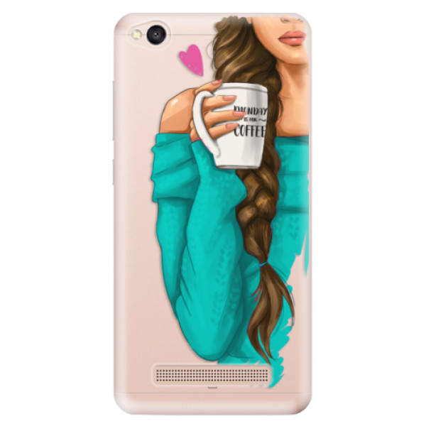 Odolné silikonové pouzdro iSaprio - My Coffe and Brunette Girl - Xiaomi Redmi 4A