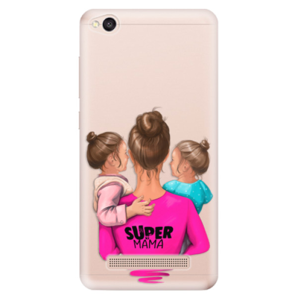 Silikonové odolné pouzdro iSaprio - Super Mama - Two Girls na mobil Xiaomi Redmi 4A (Silikonový kryt, obal, pouzdro iSaprio - Super Mama - Two Girls na mobilní telefon Xiaomi Redmi 4A)