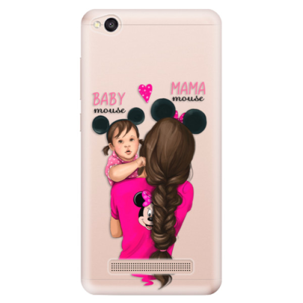 Silikonové odolné pouzdro iSaprio - Mama Mouse Brunette and Girl na mobil Xiaomi Redmi 4A (Silikonový kryt, obal, pouzdro iSaprio - Mama Mouse Brunette and Girl na mobilní telefon Xiaomi Redmi 4A)