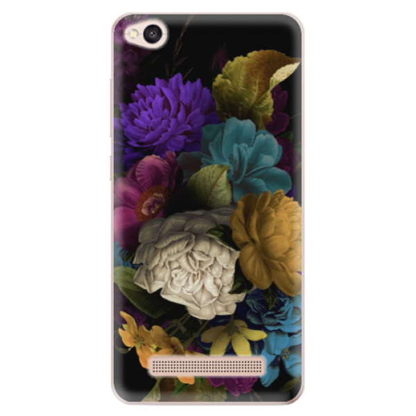 Silikonové odolné pouzdro iSaprio - Dark Flowers na mobil Xiaomi Redmi 4A (Silikonový kryt, obal, pouzdro iSaprio - Dark Flowers na mobilní telefon Xiaomi Redmi 4A)