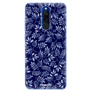 Silikonové pouzdro iSaprio - Xiaomi Redmi 8 - Blue Leaves 05