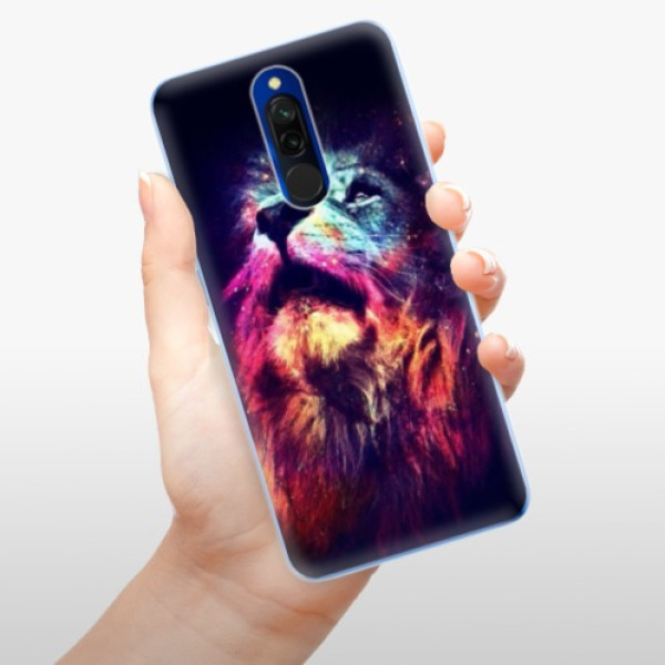 Silikonové pouzdro iSaprio - Xiaomi Redmi 8 - Lion in Colors