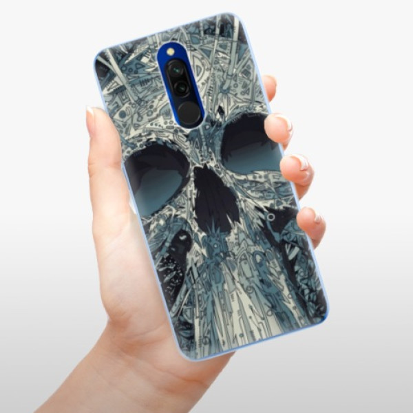 Silikonové pouzdro iSaprio - Xiaomi Redmi 8 - Abstract Skull