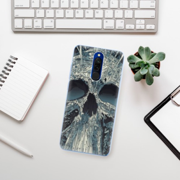 Silikonové pouzdro iSaprio - Xiaomi Redmi 8 - Abstract Skull