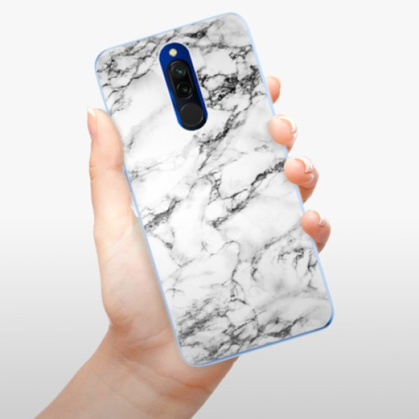 Silikonové pouzdro iSaprio - Xiaomi Redmi 8 - White Marble 01