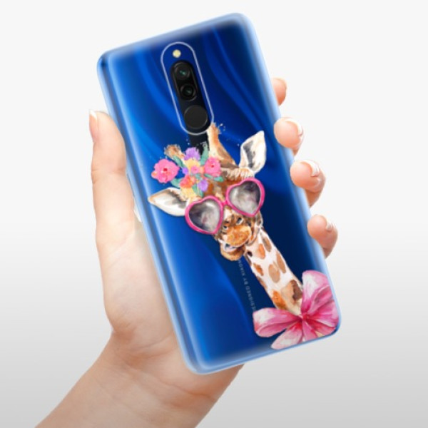 Silikonové pouzdro iSaprio - Xiaomi Redmi 8 - Lady Giraffe