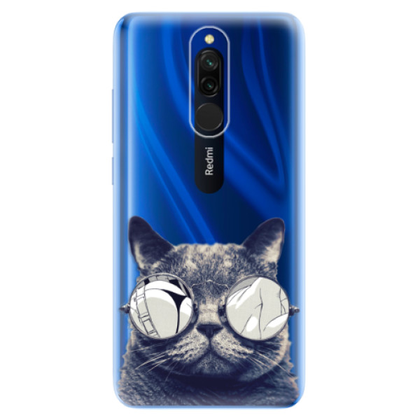 Silikonové odolné pouzdro iSaprio - Crazy Cat 01 na mobil Xiaomi Redmi 8 (Silikonový kryt, obal, pouzdro iSaprio - Crazy Cat 01 na mobilní telefon Xiaomi Redmi 8)