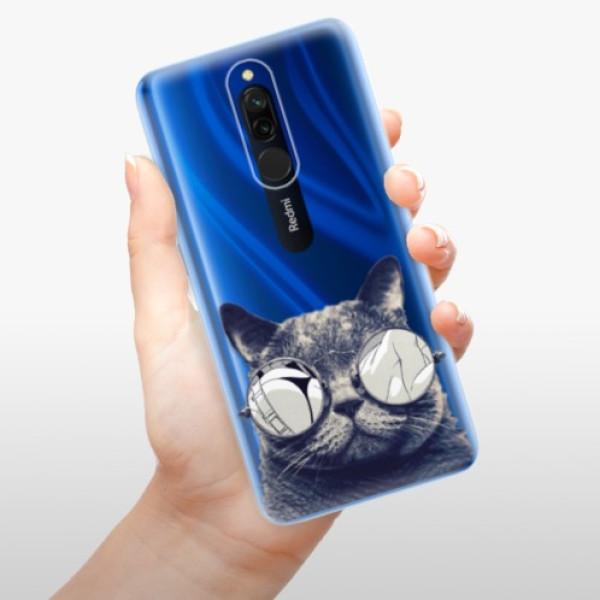 Silikonové pouzdro iSaprio - Xiaomi Redmi 8 - Crazy Cat 01