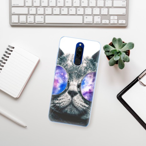 Silikonové pouzdro iSaprio - Xiaomi Redmi 8 - Galaxy Cat