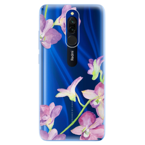 Silikonové odolné pouzdro iSaprio - Purple Orchid na mobil Xiaomi Redmi 8 (Silikonový kryt, obal, pouzdro iSaprio - Purple Orchid na mobilní telefon Xiaomi Redmi 8)
