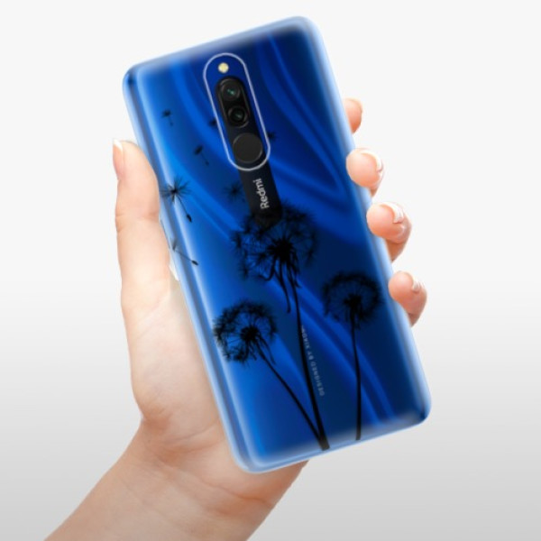 Silikonové pouzdro iSaprio - Xiaomi Redmi 8 - Three Dandelions black