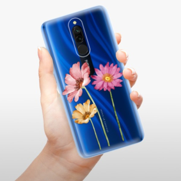 Silikonové pouzdro iSaprio - Xiaomi Redmi 8 - Three Flowers