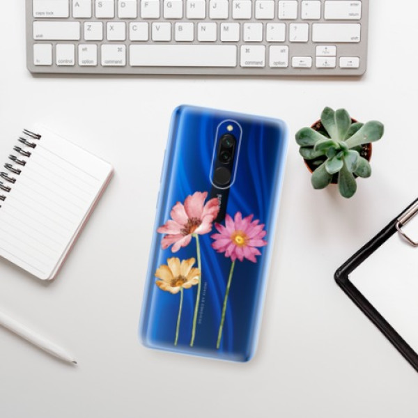 Silikonové pouzdro iSaprio - Xiaomi Redmi 8 - Three Flowers