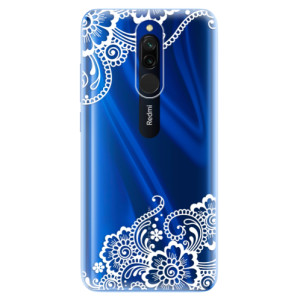 Silikonové pouzdro iSaprio - Xiaomi Redmi 8 - White Lace 02